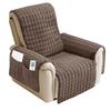 Recliner Sofa Cover Flannel Plush Chair Covers Armchair Slipcovers with Pockets Relax Non Slip Couch Slipcovers Sofa Protector