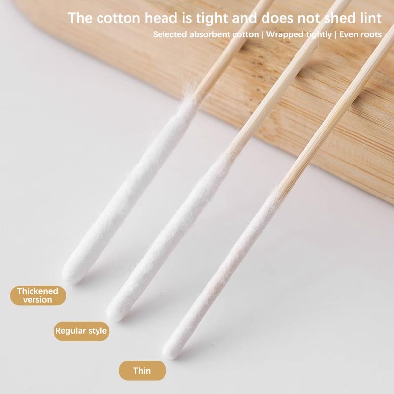 30 шт. сумка бамбуковые ватные палочки бутоны с длинной ватной головкой для бровей, губ, линии глаз, перманентная татуировка, макияж, косметика