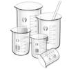 Transparent Glass Low Form Beakers Thicken Scaled Measuring Cup Measuring Beaker Beauty Tool