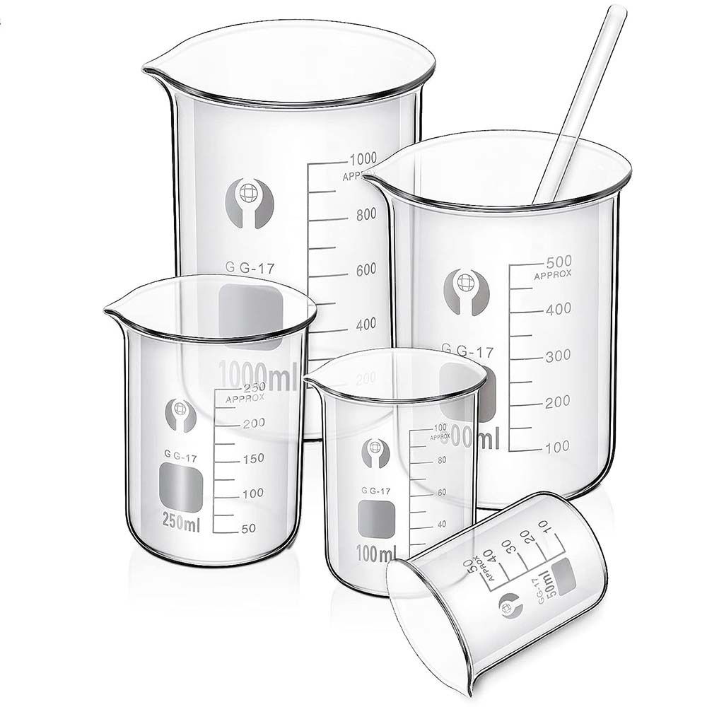 Transparent Lipstick Heating Beaker Thicken Scaled Measuring Cup Measuring Beaker Chemistry Lab