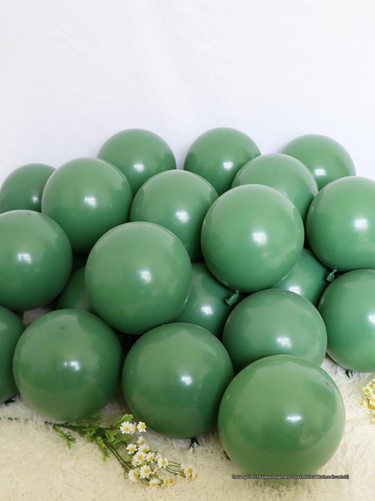 10-дюймовые Утолщенные Авокадово-зеленые Лесные Матовые Круглые Латексные Шары - Ретро Декор для Открытия