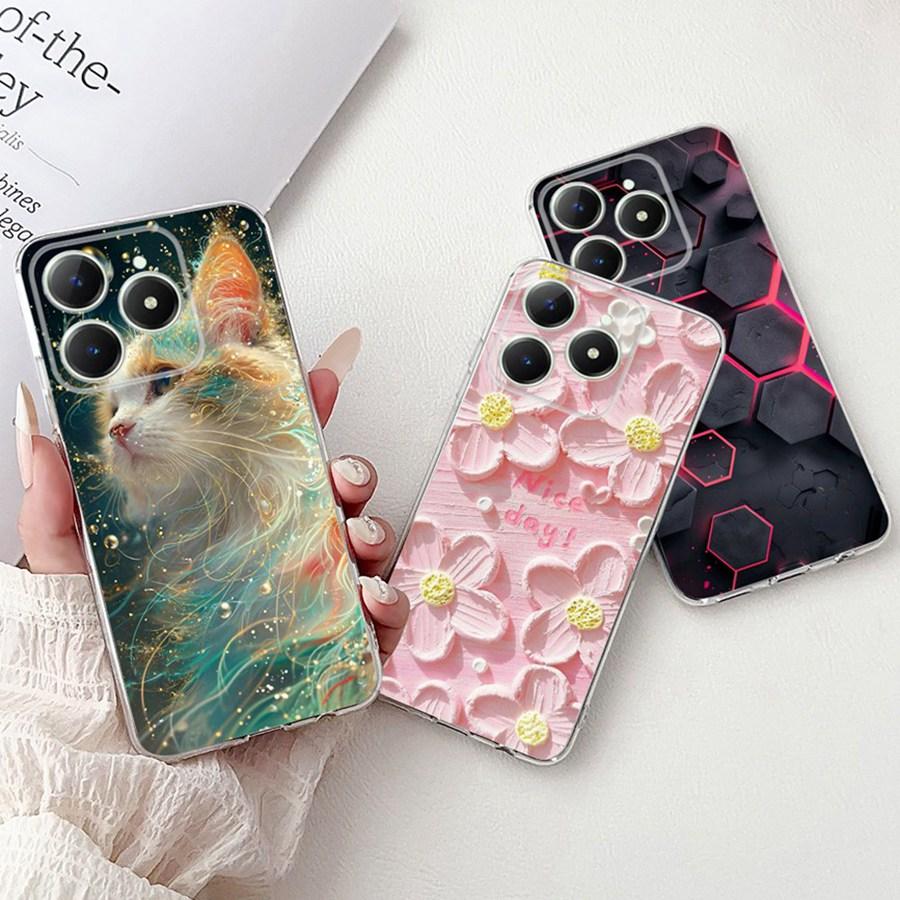 Для OPPO Realme C61 C63 Чехол C 61 RMX3939 Новый дизайн ТПУ Мягкий силикон Ударопрочный Coque Funda Для RealmeC63 C6 1 Чехол для телефона