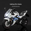 1/12 Модель мотоцикла Suzuki GSX-250R Игрушка Сплав Литье под давлением Модель Звук и Свет Игрушки Резиновые Шины Миниатюрная Гоночная Модель Подарок для Ребенка