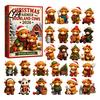 Farmhouse Style Seasonal Decor Christmas Highland Cow Advent Calendar, 24 Cute 3D Collectible Mini Thanksgiving Keepsake Gifts Figures, Holiday