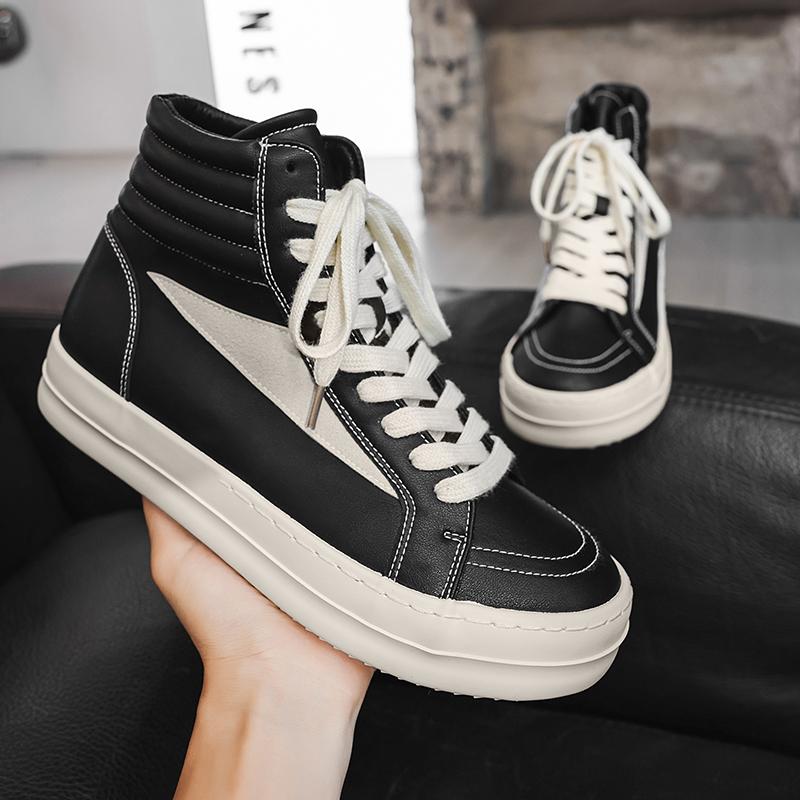 Мужские высокие кроссовки Корейская версия Уличный стиль Модные и универсальные Мужские кроссовки для путешествий на открытом воздухе