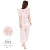 SAN1481 Checkered My Melody Frill Short Long [SAZAC] Pajamas, Women's, Sleeves, Pants, Loungewear, Mymelody, Sanrio, Pink/L