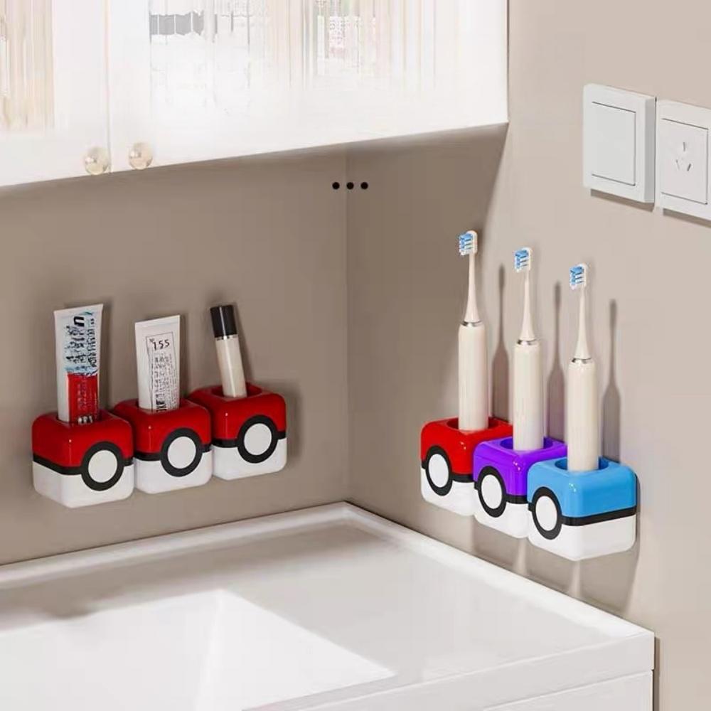 Аниме Фигурка Покемон Держатель для зубных щеток Пикачу Ванная комната Зубная паста Зубная щетка Настенная полка Домашний декор