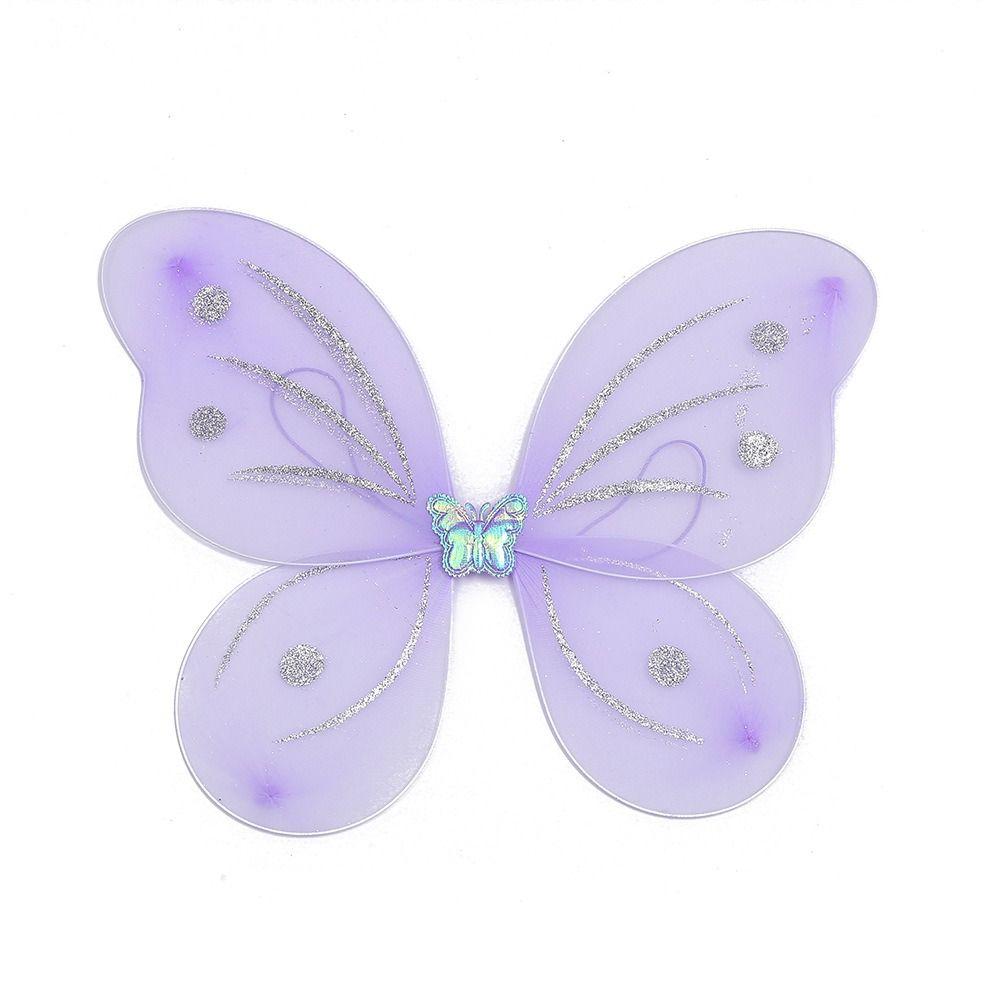 3Pcs/Set Girls Kids Halloween Dressing Up Fancy Dress Glitter Butterfly Costume Fairy Wing