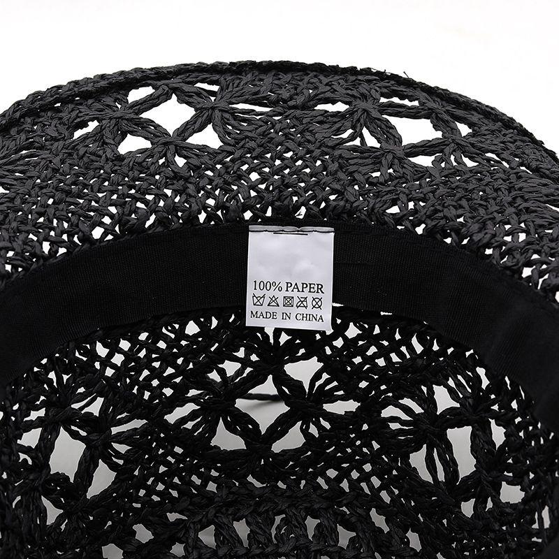 Летняя ажурная джинсовая шляпа, ручной работы, дышащая, прохладная, джазовая шляпа-цилиндр с загнутыми полями