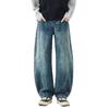 Уличный силуэт Шаровары Мужские Осень и Зима Новый Стиль Джинсы Универсальные Брюки