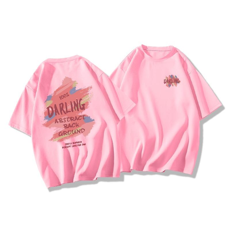 Summer Kids Adult Fashion Print Short Sleeve T-Shirt Outdoor Casual O-Neck Oversized Women's Tees Top Girl Clothing