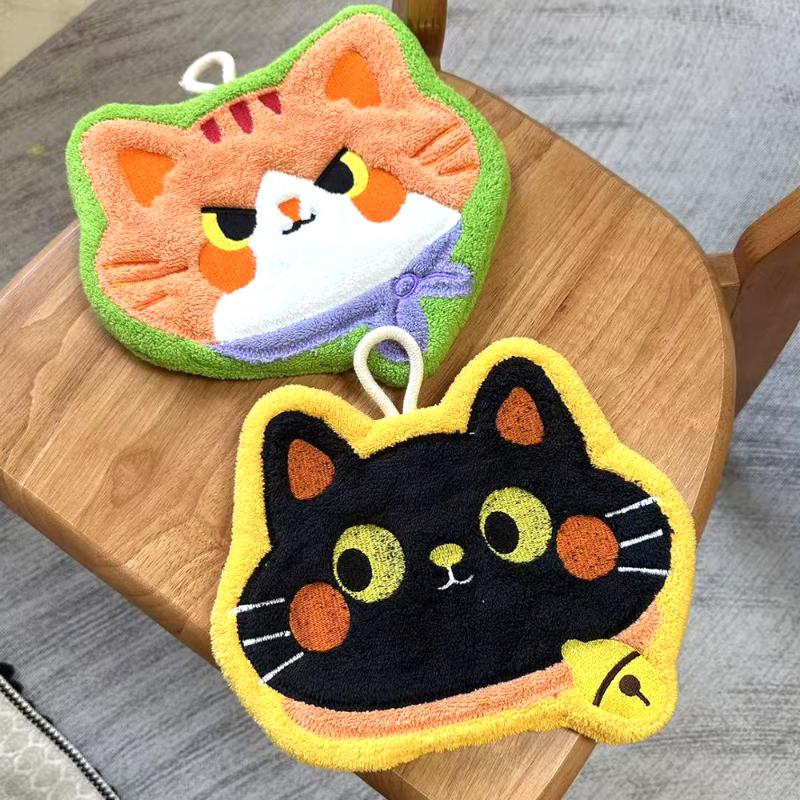 1 шт. Мультяшное полотенце для рук Каваий Утолщенные носовые платки Полотенца Настенное полотенце для рук Кухонные аксессуары Полотенце для рук для ванной