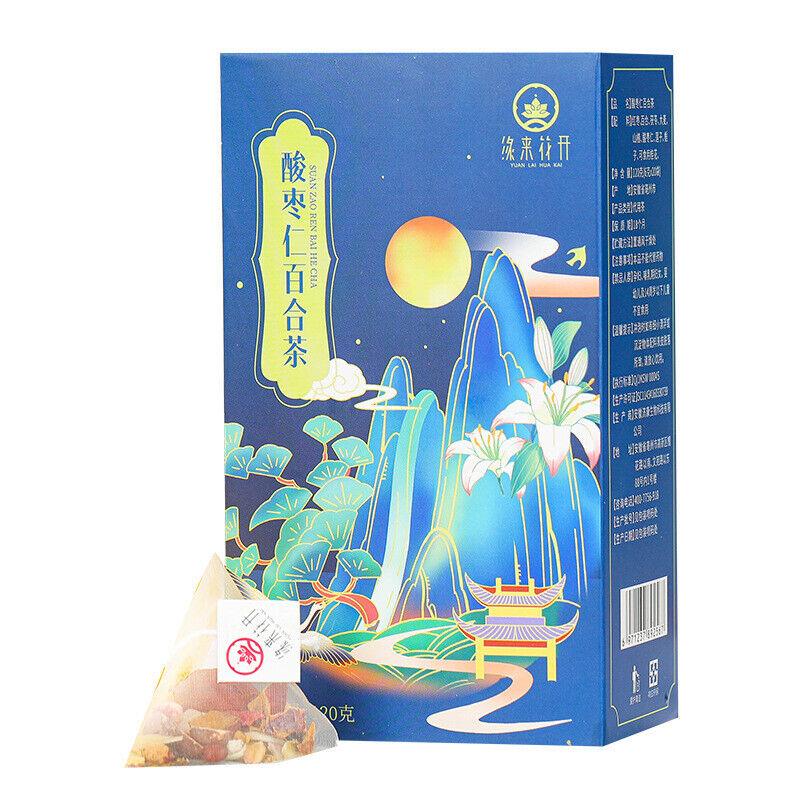 Чай из семян ююбы и лилии пория - легкий чай для здорового сна, расслабляющая травяная смесь 120 г