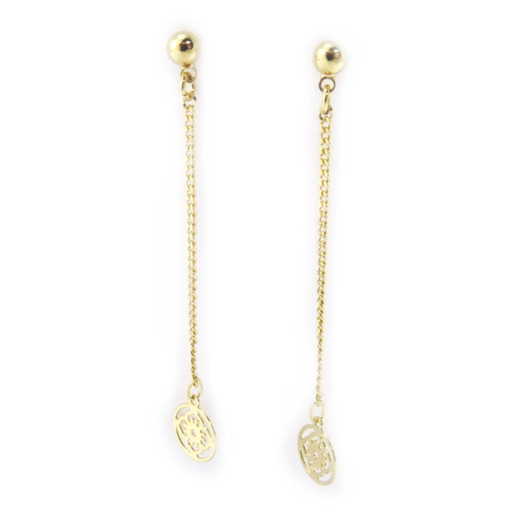 Les Trésors De Lily [M9491] - Gold Plated 'Carmen' Earrings - 55x8 Mm