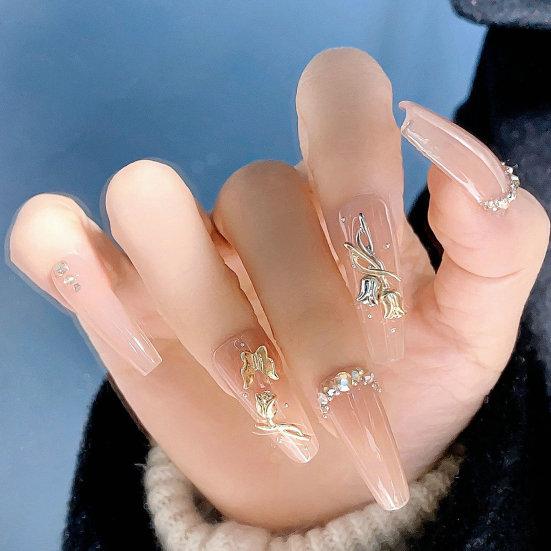 Nail Art 12 Mixed Shining Styles Three-dimensional Decor Sparkling DIY Grids Luxury Manicure Butterfly Ornament