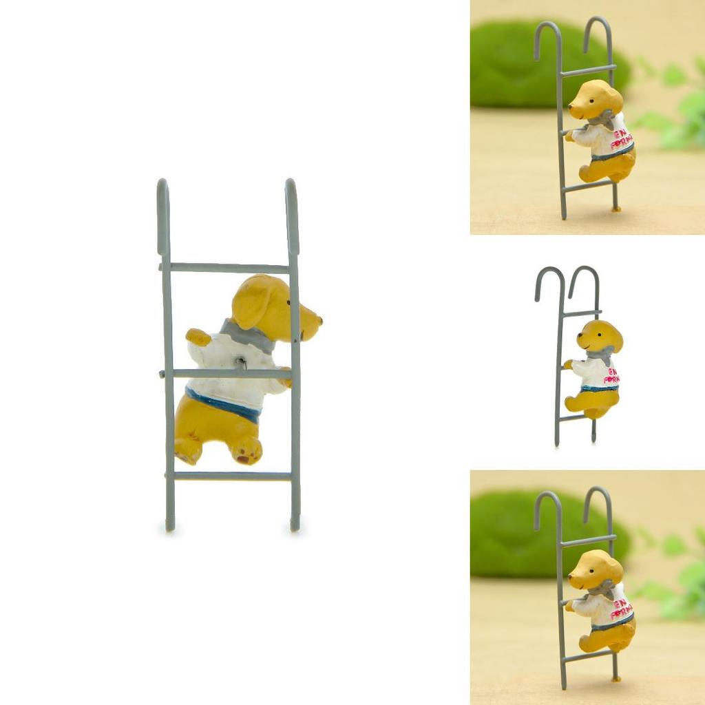 Милая Мультяшная Сцена Щенка, Карабкающегося по Лестнице, Модель для Украшения Рабочего Стола и Подарка на Вечеринку