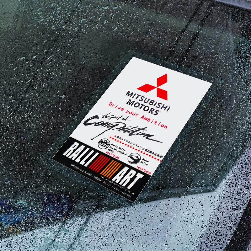 Для Mitsubishi JDM Статичная наклейка на лобовое стекло - Водонепроницаемая декоративная наклейка для Mitsubishi Lancer Outlander Pajero L200 Asx ZL0 45x