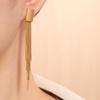High-end Long Tassel Earrings for Women Fashion New Round Snake Bone Chain Titanium Steel Earrings