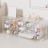 Transparent Storage Box 3 Tiers 6 Compartments Jewelry Cosmetic Classification Storage Pull-out Drawers Stackable Dustproof Bedroom Desktop Organizer