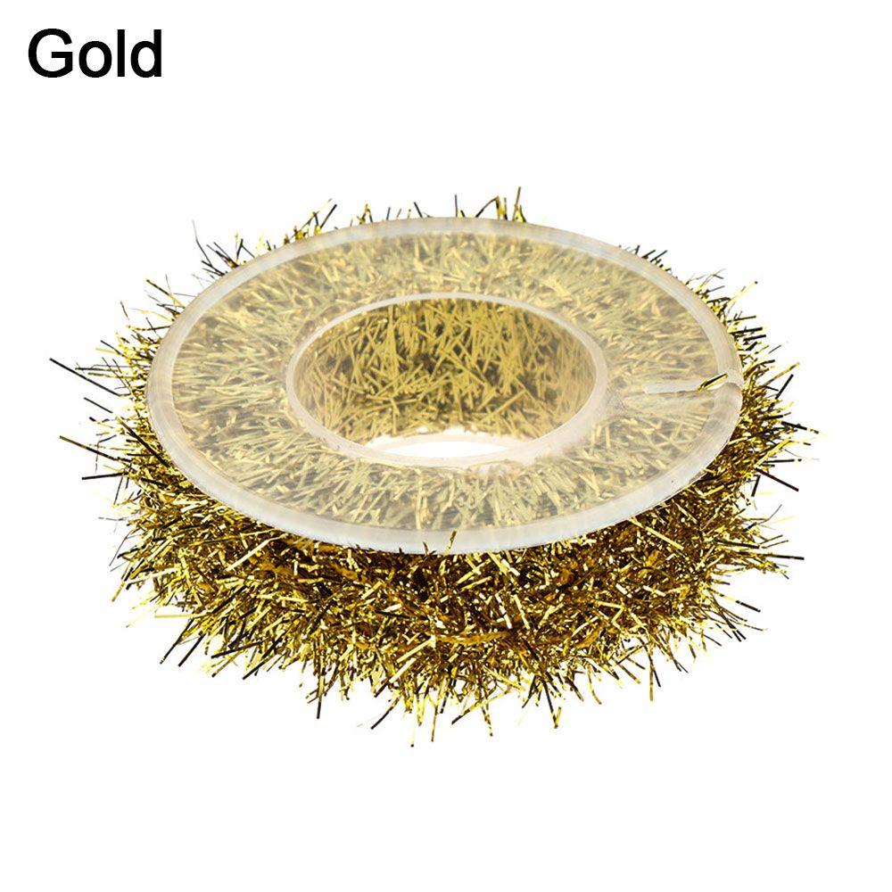 Rattan Christmas Tree Ornament Party Decor Garland Tinsel Gold Silver Wire Gift Wrapping Ribbon