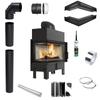 Fireplace Insert KRATKI FLOKI L Left Corner 12 kW Mounting Kit Ø 200