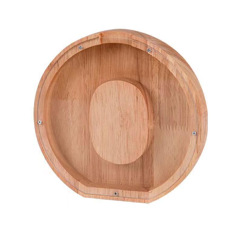 Деревянная мультяшная копилка с алфавитом - Прозрачная коробка для монет, украшение, подарок