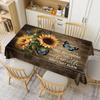 Прямоугольная скатерть подсолнечника для дома, кухни, свадебной вечеринки, украшение, скатерть, ресторан, уличный коврик для пикника