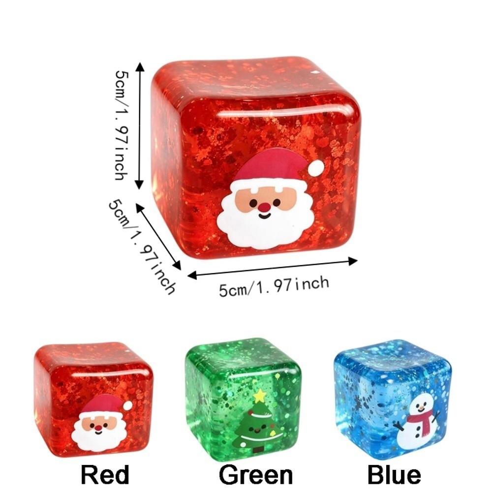 Slow Rebound Christmas Cube Squeeze Toy Lightweight Squeeze Fidget Toy For Office Workers