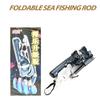 1.31M Sea Rods Suit Telescopic Folding Mini Fishing Pole Combo Fiberglass Reel Lure Fishing Spinning Rod Fish Tackle Set Line