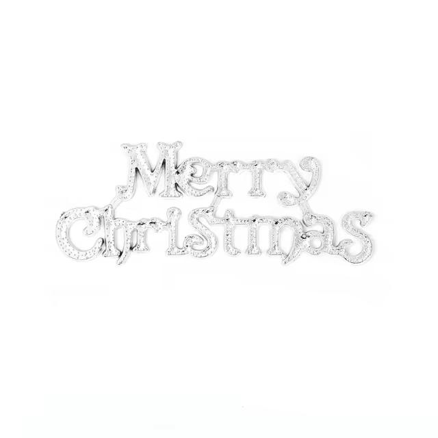 С Рождеством Логотип Украшение Украшение Рождественской Елки Подвеска Пластик Английский Золотой Рождественские Буквы 3D Подвесной Логотип-Подвеска