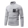 Men's Sweater High Neck Sweater Solid Color Slim Bottoming Sweater