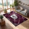 Burnley Football Print Crystal Velvet Rug, Comfortable Water Absorbent Non Slip Indoor Floor Carpet