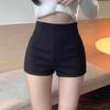 Лето 2024 Женские облегающие черные шорты супер-мини с высокой талией
