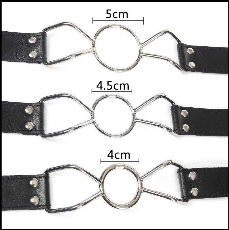 Metal Open Mouth Ring Gag Kink Fetish Restraints Gags