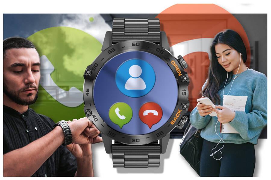 Smartwatch Męski Gravity Gt9-2 - Wykonywanie Połączeń, Ciśnieniomierz (Sg021B)