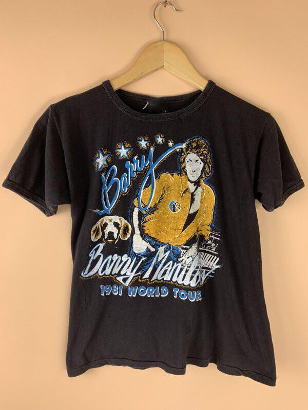 Vintage 1981 Tour Barry Manilow Tee Shirt Classic Black Unisex S-4XL LI562 Unisex T-Shirt