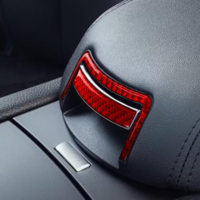 For FORD TAURUS 2013- Central Storage Armrest Switch Decoration Sticker Decal Carbon Fiber Car Interior Accessories