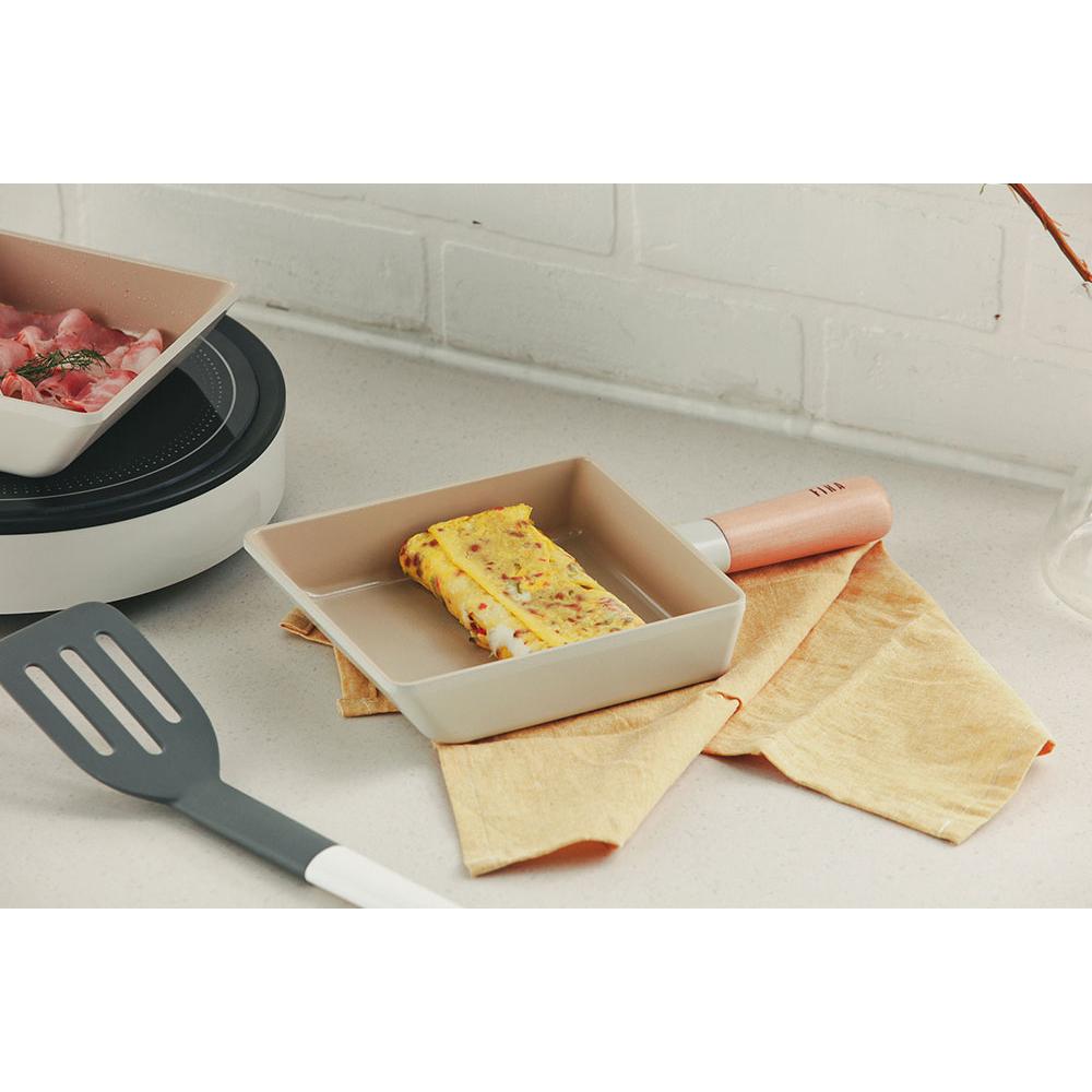 NeoFlam FIKA Индукционная сковорода 2р (15см+24см) Без ПФОК Белый