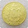 1859 France Empire Napoleon Bonaparte Commemorative Collectible Souvenirs Golden Coins