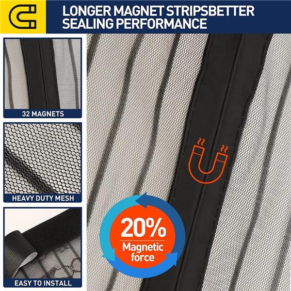 Летняя противомоскитная занавеска для двери, магнитная сетка для дверной занавески, сетка для автоматического закрытия двери, дверная сетка, кухонная сетка для экрана