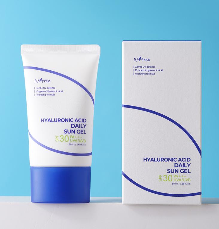 ISNTREE Hyaluronic Acid Daily Sun Gel 50ml | Lightweight Moisturizing Sunscreen SPF50+
