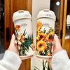 Термокружка для кофе Девочки Новая Двойная Кружка для питья Роскошная Высококачественное Ощущение со Стаканчиком-соломкой Сопровождающая Большой Объем