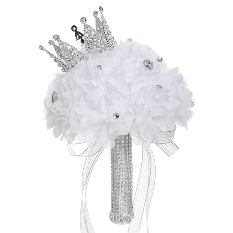 Crown Diamond Bridal Bouquet Wedding Simulation Bouquet Home Party Decoration
