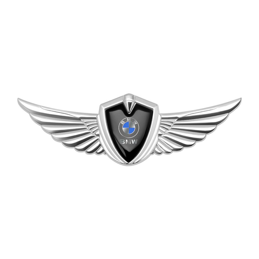 BAAZ2 Car Sticker For BMW 1pc 3D Metal Wings Car Side Mark Window Body Sticker Decals For BMW M Performance E60 F30 E39 F10 E87 E36 F2