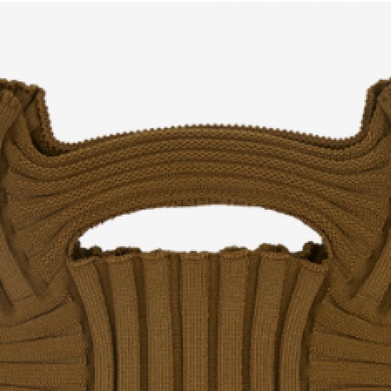 Pleatsmama New Bow Bag Camel