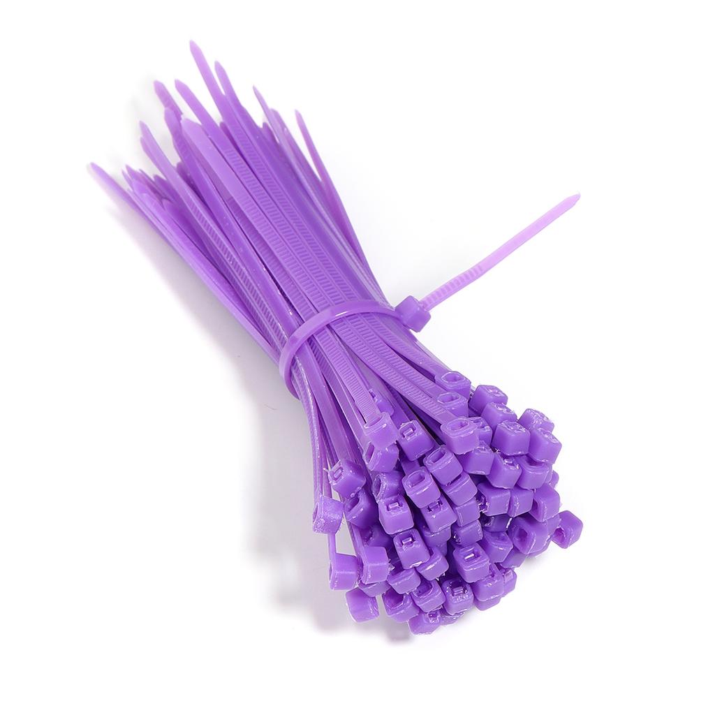 100pcs/lot Self-locking Plastic Nylon Tie Colorful Zip Wraps Strap Nylon Cable Tie Set Fastening Ring Loop Wire Wrap