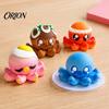 Статуэтка в мультяшном стиле, 3D-печатная фигурка осьминога, Милая вращающаяся сенсорная игрушка, Гибкие щупальца, Коллекционная игрушка для снятия стресса на стол, Для дома и офиса, Развлечение