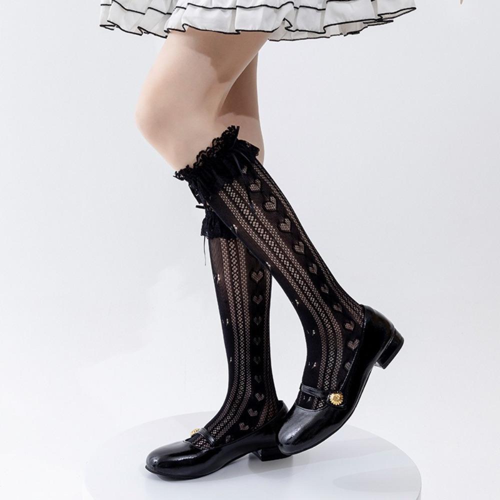 New Y2K Leg Covers Lace Lolita Leg Warmers Bow Ballet Style Pile Sock Gift