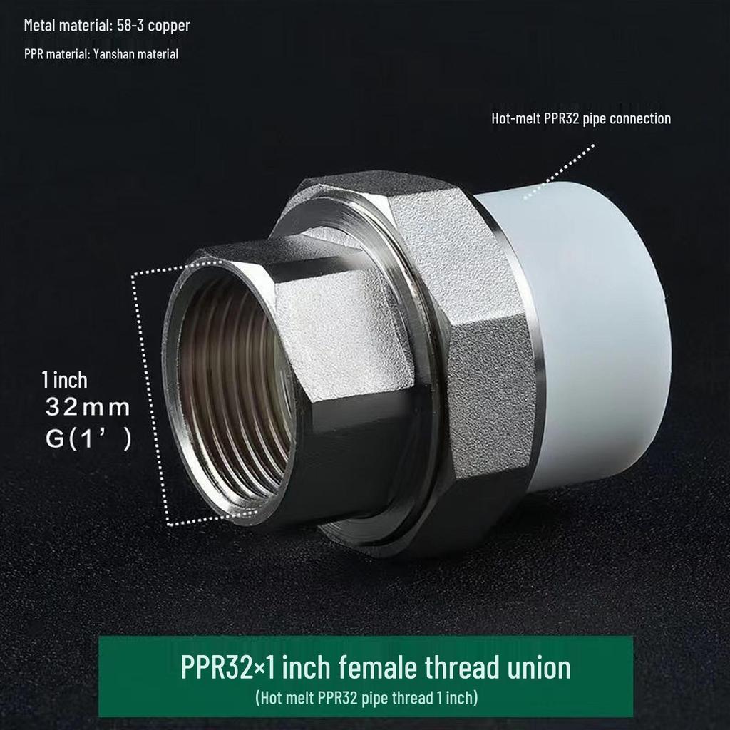 PPR Медно-чугунная муфта, внутренняя и наружная резьба, 20-110 мм, двухсторонняя PPR чугунная муфта