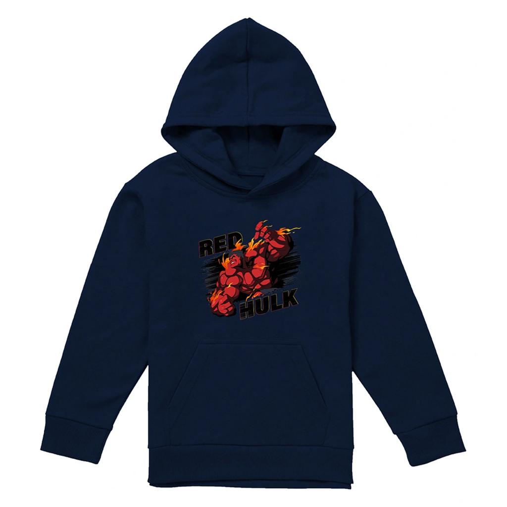 Marvel Childrens/Kids Red Hulk Fire Pull Over Hoodie